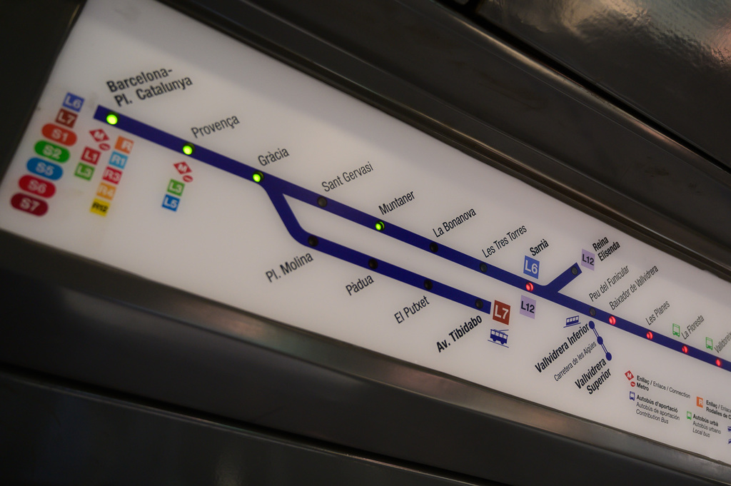 車内にあった路線図